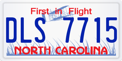 NC license plate DLS7715