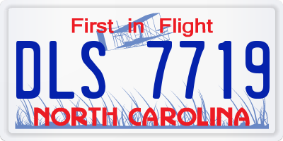 NC license plate DLS7719