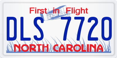 NC license plate DLS7720