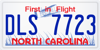 NC license plate DLS7723