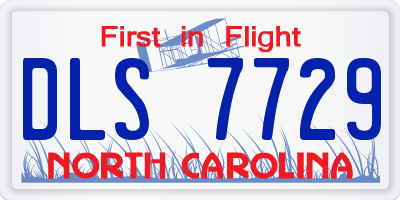 NC license plate DLS7729