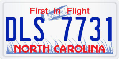 NC license plate DLS7731