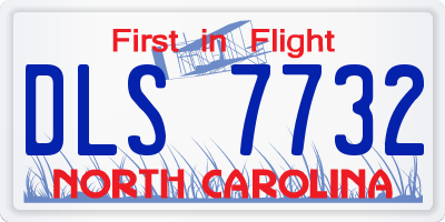 NC license plate DLS7732