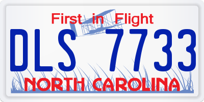 NC license plate DLS7733