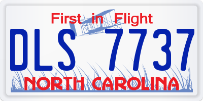 NC license plate DLS7737