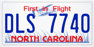 NC license plate DLS7740