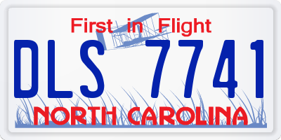 NC license plate DLS7741