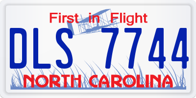 NC license plate DLS7744