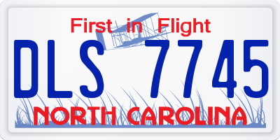 NC license plate DLS7745