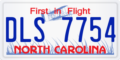NC license plate DLS7754