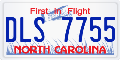 NC license plate DLS7755
