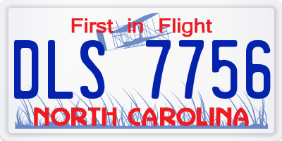 NC license plate DLS7756