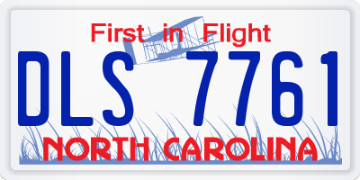 NC license plate DLS7761