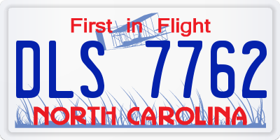 NC license plate DLS7762