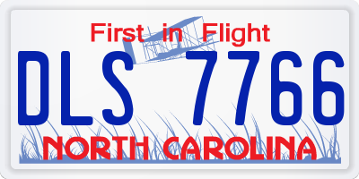 NC license plate DLS7766