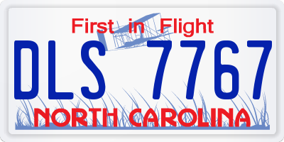 NC license plate DLS7767