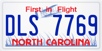 NC license plate DLS7769