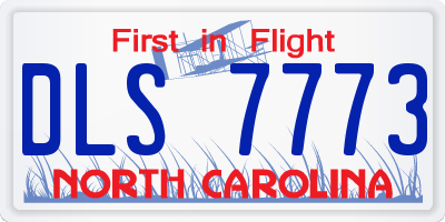 NC license plate DLS7773