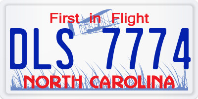 NC license plate DLS7774