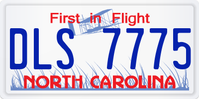 NC license plate DLS7775