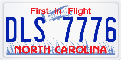 NC license plate DLS7776