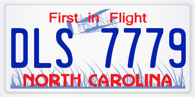 NC license plate DLS7779