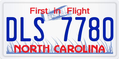 NC license plate DLS7780