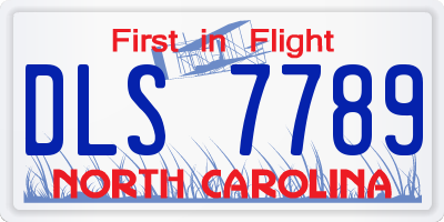 NC license plate DLS7789