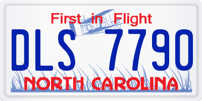 NC license plate DLS7790