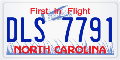 NC license plate DLS7791