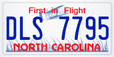 NC license plate DLS7795