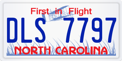 NC license plate DLS7797