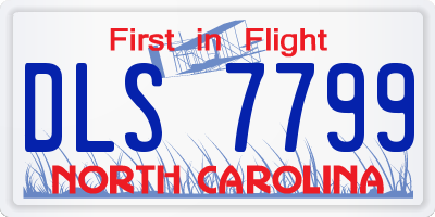 NC license plate DLS7799