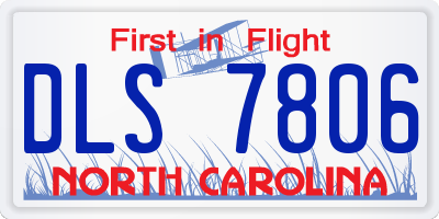 NC license plate DLS7806