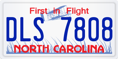 NC license plate DLS7808
