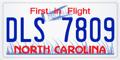 NC license plate DLS7809