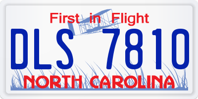 NC license plate DLS7810