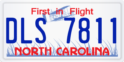 NC license plate DLS7811