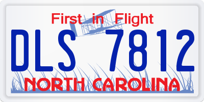 NC license plate DLS7812