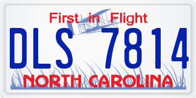 NC license plate DLS7814