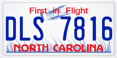 NC license plate DLS7816
