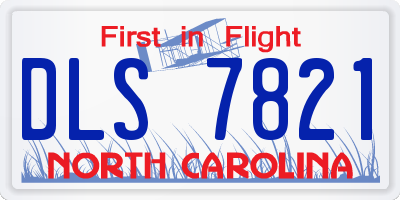 NC license plate DLS7821