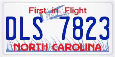 NC license plate DLS7823