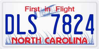 NC license plate DLS7824