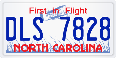 NC license plate DLS7828