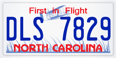 NC license plate DLS7829