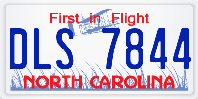 NC license plate DLS7844