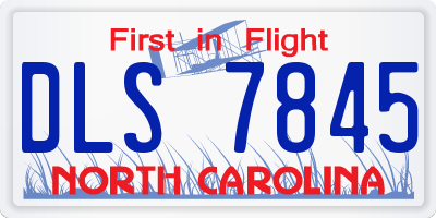 NC license plate DLS7845