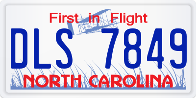 NC license plate DLS7849