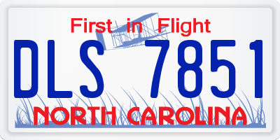 NC license plate DLS7851
